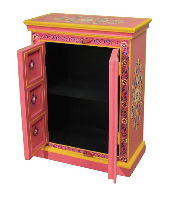 Mobiletto indiano dipinto rosa