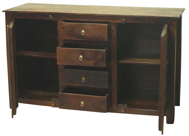 Credenza indiana con ceramiche
