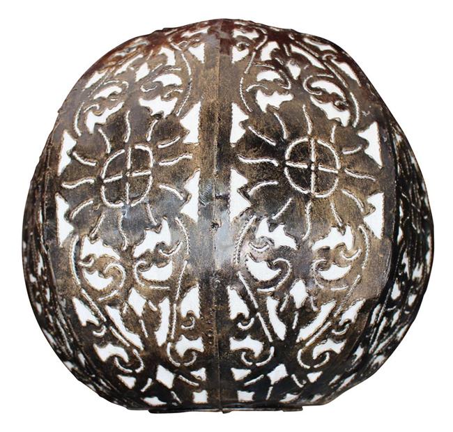 Lampadario in ferro tondo colore bianco