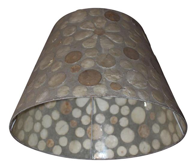 Lampadario etnico in madreperla disegno fiori