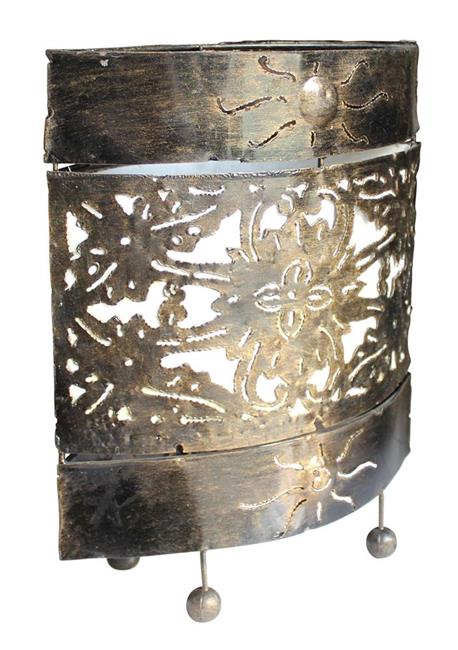 Lampada in ferro etnica bianca grande