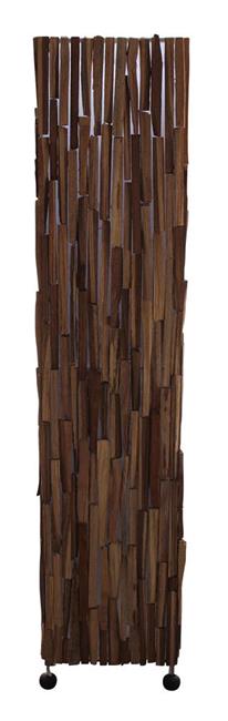 Lampada da terra in legno di teak decapato misura grande