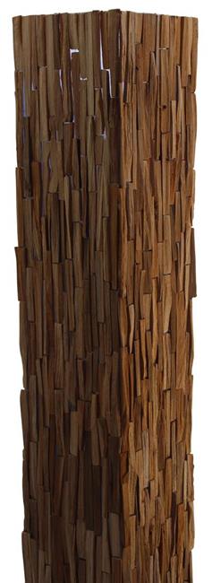 Lampada da terra in legno di teak decapato misura piccola