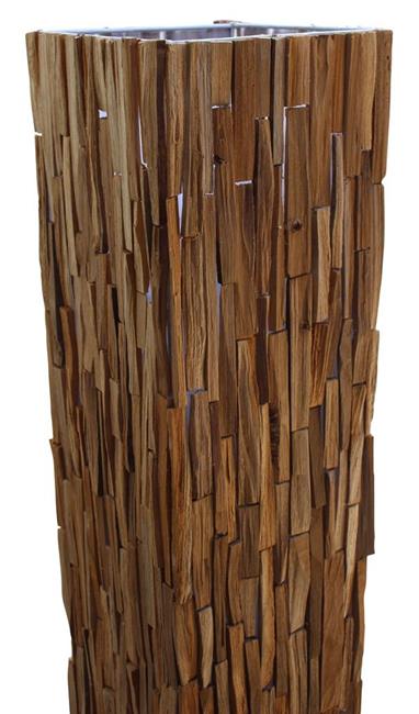 Lampada da terra in legno di teak decapato misura piccola