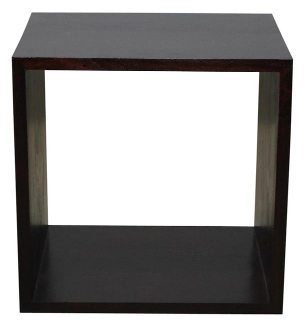 Modulo a cubo in mogano massello scuro