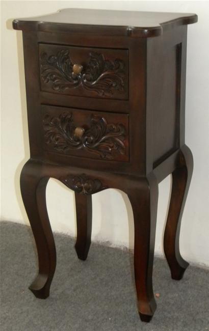 comodino 2 cassetti scuro